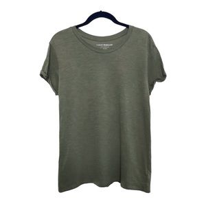 LUCKY BRAND Cotton Rolled Sleeve Green short sleeve basic tee size Small